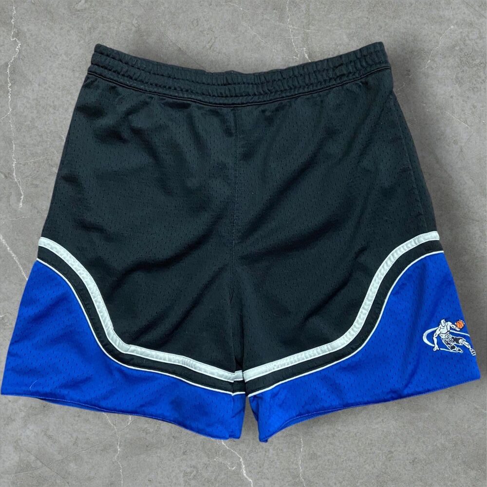 AND1 Vintage Y2K Mesh Basketball Shorts Black Royal Blue Men's Size Large